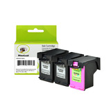 NineLeaf Compatible Remanufactured Ink Cartridge Replacement for HP 63XL (2 Black 1 Tri-color, 3PK)